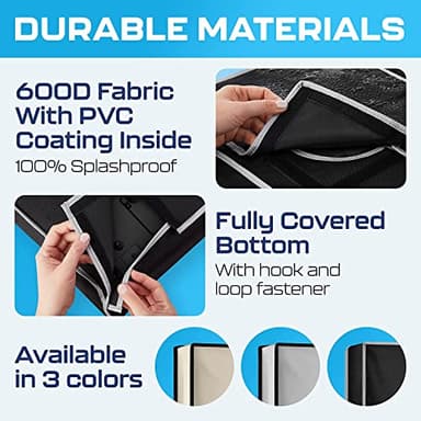 Garnetics Outdoor TV Cover 43 Inch – Waterproof & Weatherproof TV Enclosure, Smart Shield Screen Protector, Outside TV Covers for Moving & Storage - US Flag - Image 3