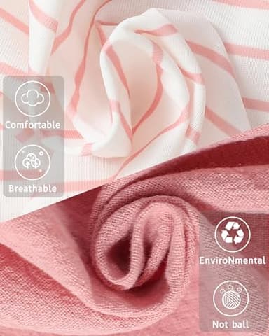 ZOEREA Toddler Girl Clothes, 2Pcs Baby Girl Outfits Spring/Summer Stripe/Floral T-Shirt+Bib Overall Shorts Clothing Set 1-5T (Pink A1, 18-24 Months) - Image 6