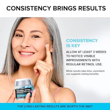 SimplyVital Collagen Face Moisturizer - Anti-Aging Retinol Cream for Face, Neck & Décolleté with Hyaluronic Acid - Made in USA, Daily Moisturizer Face Cream, 2-Pack - Image 8