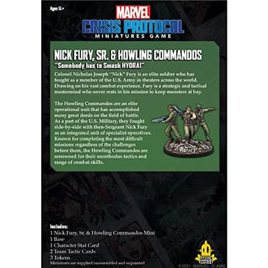 Marvel: Crisis Protocol Nick Fury, Sr. & Howling Commandos Character Pack - Smash Hydra with This Elite Team! Tabletop Superhero Game, Ages 14+, 2 Players, 90 Min Playtime, Made by Atomic Mass Games - Image 2