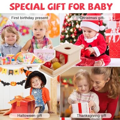 Adena Montessori Wooden Toy for 6-12 Month Baby 3 Balls,Sorting and Stacking Colorful Learning Education Toy for Toddler Kid 1-2 Year Old, Preschool Girl and Boy Gift(Full Size Textures) - Image 7