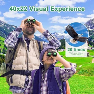 40x22 Small Compact Lightweight Binoculars for Adults Kids Bird Watching Traveling Sightseeing, Mini Pocket Folding Binoculars for Concert Theater Opera - Image 5