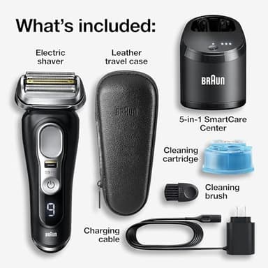 Braun Electric Razor,Waterproof Foil Shaver for Men,Series 9 Pro 9460cc,Wet & Dry Shave,w/ProLift Beard Trimmer for Grooming,5-in-1 Cleaning & Charging SmartCare Center, Head Shavers for Bald Men - Image 2
