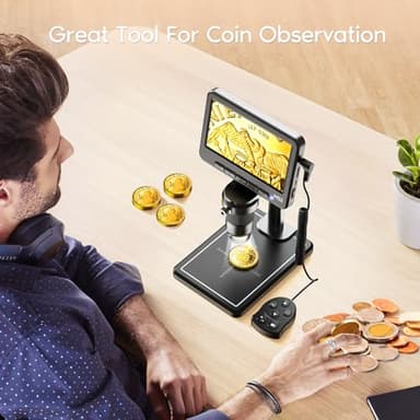 Leipan 1080P LCD Digital Microscope with 32GB SD Card, Coin Microscope with 5-inch IPS Screen,PC View,Photo/Video Capture,Compatible with Windows Mac - Image 2