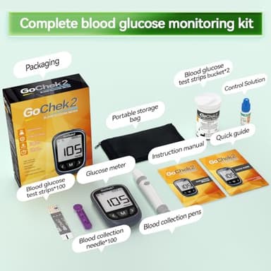 MicroTech Blood Glucose Monitor Kit 100 Strips & Lancets, No Coding, 500 Storage, Wider HCT for Family - Image 9