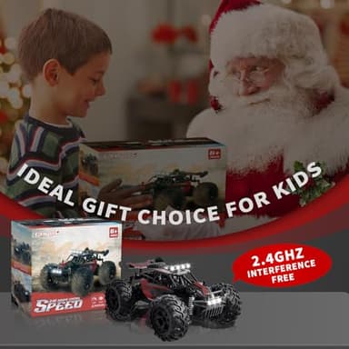Carox Remote Control Car, 2.4GHz 25KM/H High Speed RC Car, 1:18 Off-Road Monster Truck with LED Lights and 1800mAh Rechargeable Battery – Ideal Gift for Boys 6+ - Image 7