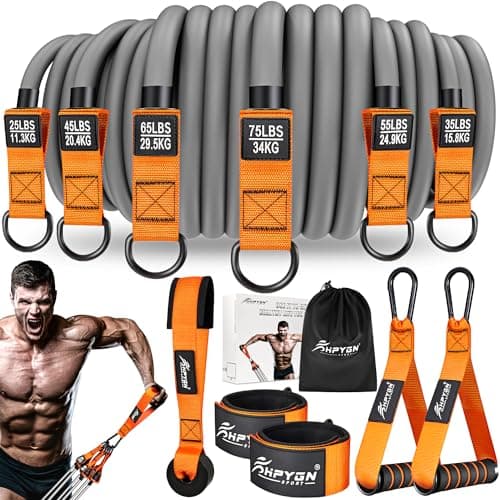 HPYGN Heavy Resistance Bands, 300LBS Exercise Bands for Working Out, Fitness Bands with Handles, Workout Bands for Men, Weight Bands Set for Muscle Training, Strength, Slim, Yoga, Home Gym Equipment - Image 1
