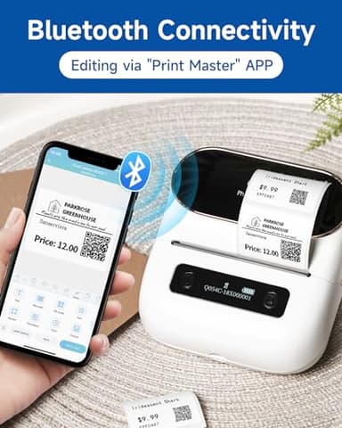 Phomemo M220 Label Maker, New Flagship 3.14 Inch Bluetooth Portable Thermal Label Printer for Barcode, Address, Labeling, Mailing, File Folder, Easy to Use, Support Phone&PC - Image 3