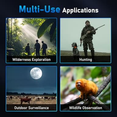 GOYOJO Night Vision Binoculars, Night Vision Goggles, 3.2'' HD Screen with 10X Digital Zoom, Portable NVG Goggles with 32GB Card to Save Photos and Videos for Hunting Camping - Image 6