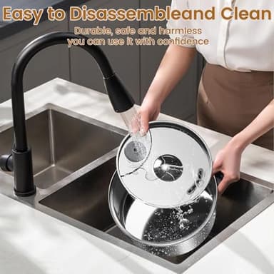 Petlipo Stainless Steel Cat Water Fountain, 3.2L/108oz Cat Fountain for Drinking, Pet Water Fountain for Cats Indoor, BPA-Free Cat Water Dispenser with 2 Flow Modes, kitty Spout Fountain for Cats Dogs - Image 7