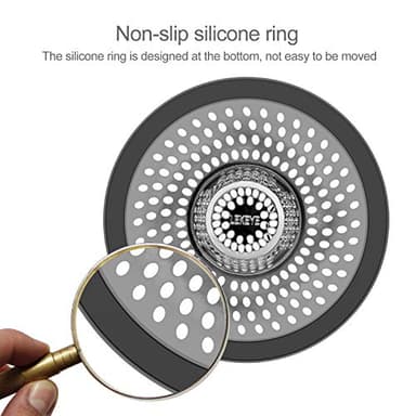 LEKEYE Drain Hair Catcher/Bathtub Shower Drain Hair Trap/Strainer Stainless Steel Drain Protector(Patented Product) - Image 4