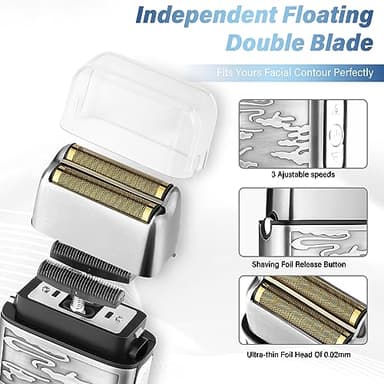 GSKY Professional Hair Clippers, Men's Beard Trimmer & Grooming Kit with Electric Razor, Clippers & Trimmers Set, Hair Cutting Machines - Image 5