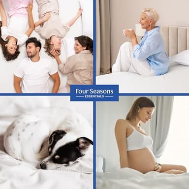 King Size Mattress Protector Bed Bug Waterproof Zippered Cover - Hypoallergenic Premium Quality Encasement Protects Against Liquids, Dust - Breathable, Noiseless White - Image 9