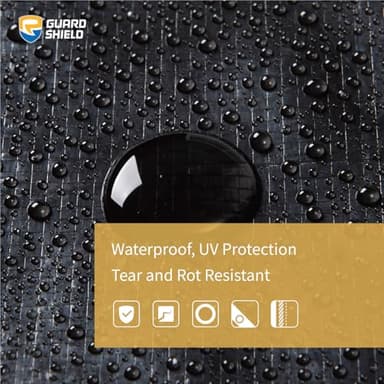 GUARD SHIELD Black Silver Tarp Waterproof 20x25 Feet Rain Cover for Outdoor Lightweight Weatherproof Tarps 8mil - Image 3