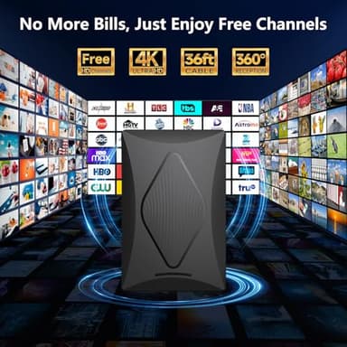 2025 TV Antenna Indoor Antenna for Smart TV, 2200+ Miles Long Range Reception tv Antenna with Amplifier Signal Booster for Local Channels, Clear Reception for 4K 1080p HD - Image 7