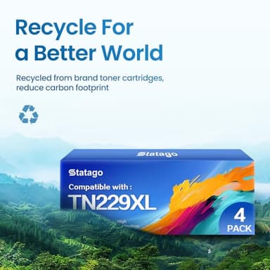 Statago TN229XL Toner Cartridges Compatible with Brother, TN229 Toner Works for Brother MFC-L3780CDW MFC-L3720CDW HL-L3280CDW MFC-L8395CDW HL-L3300CDW HL-L3220CDW HL-L3295CDW Printer (BK/C/M/Y 4 Pack) - Image 7