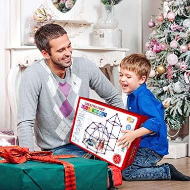 Fort Building Kit for Kids,STEM Construction Toys, Christmas & Birthday Gift for 4 5 6 7 8 9 10 11 12 Years Old Boys and Girls,Ultimate Creative Set for Indoor & Outdoors Activity,140 Pcs,Original - Image 5