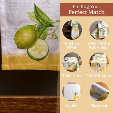 Maison d' Hermine Apron for women with Pocket 100% Cotton 27.50"x31.50" 1 Piece Adjustable Neck Strap & long ties Apron Men, Chef, Wedding, Cooking, Gardening, Server Spring/Summer (Limoncello) - Image 5
