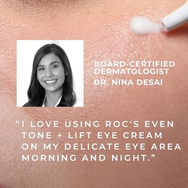RoC Multi Correxion 5 in 1 Anti-Aging Eye Cream for Puffiness, Under Eye Bags & Dark Circles, Skin Care Treatment with Shea Butter, (.5 oz) with Night Cream Packette (Packaging May Vary) - Image 7