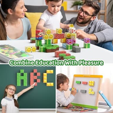 hunloot Magnetic Building Blocks Travel Toys for Kids Ages 4-8, Toddler Magnetic Cubes STEM Learning Set with Iron Storage Box – Portable Construction Toys for Boys Girls 3-5 - Image 5