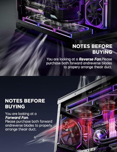 Asiahorse Dawn 120mm Case Fan, ARGB PWM 1850RPM/71CFM Airflow, Forward & Reverse Blade Design, Low Noise, Precision HDB Bearings High Performance UNI PC Fan Modular Daisy Chain - Image 4