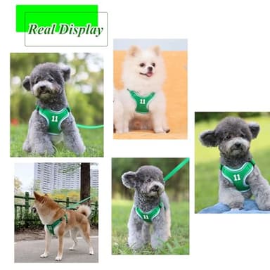 Reflective Dog Harness Breathable Adjustable Pet Harness with Handle for Outdoor Walking,Easy Control for Small,Medium Breeds (Green,L) - Image 4