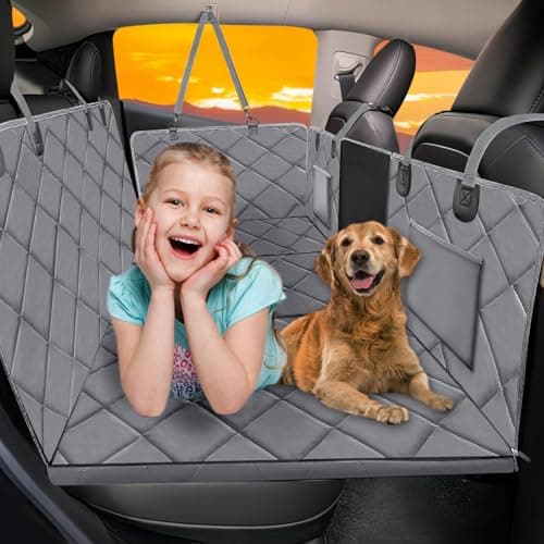 ROUWINNE Back Seat Extender for Dogs-Large Space, Dog Car Seat Cover Hard Bottom Holds 420lb, Sturdy Backseat Extender for Dogs, Upgraded Material,Waterproof Dog Hammock for Car, SUV, Truck - Image 1
