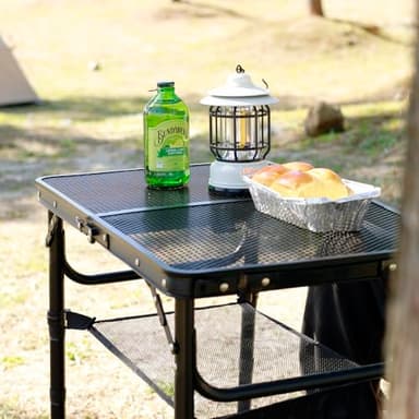 Geastsheng Folding Lightweight Aluminum Portable Grill Table for Outdoor Cooking, Camping, and BBQ - Adjustable Height, Durable Construction, 66lbs Capacity, Compact Design with Storage Bag - Image 7