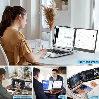 KEFEYA Laptop Screen Extender, 14" FHD 1080P IPS Laptop Monitor Extender Dual Screen, Portable Monitor for Laptops 13-17" with USB-C/HDMI Port, Plug n Play for Windows/Mac/Android/Switch/PS5 - Image 7