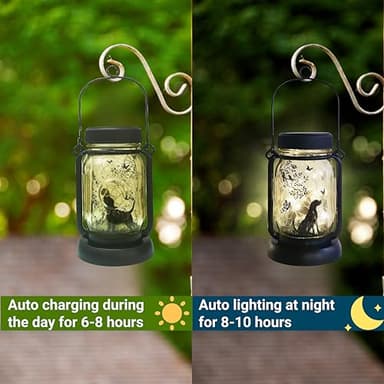 Dog Solar Garden Lights, Garden Decor, Yard Decor, Dog Lamp, Gift for Dog Loves, Gifts for Girls, Patio Outdoor Porch Waterproof Solar Lanterns, Solar Powered Outdoor Decor Lights - Image 5
