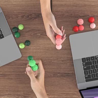 Magnetic Balls Fidget Toy - 8pcs Sensory Attraction Stress Balls with Silicone Shell for Adults to Calm Restless Hands Anxious Mind, Fidget Magnet Balls Desk Toy for Office Stress Anxiety Relief - Image 5