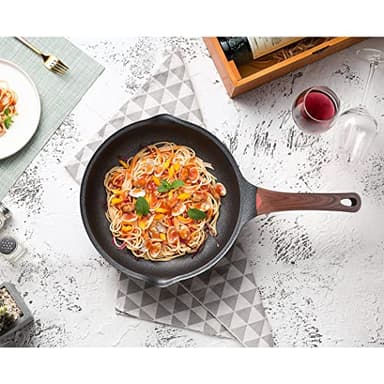 Vinchef Nonstick Deep Frying Pan Skillet with Lid, 11in/5Qt Saute Pan, German 3C+ Ceramic Coating Technology, Heat Indicator, Induction Compatible - Image 7