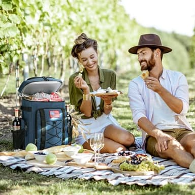 Maelstrom Backpack Cooler,Soft Lightweight Leakproof Cooler Backpack,50 Can Insulated Cooler Bag,Keeps 50 Cans Hot/Cold for Up to 16 Hours,Waterproof Lunch Backpack for Men Women-Blue - Image 8