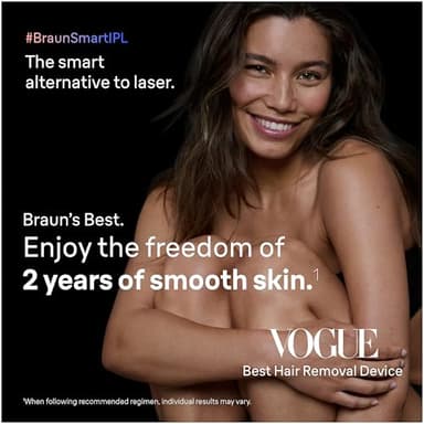 Braun Smart IPL, Skin i·Expert Pro 7: at Home Laser Hair Removal for Women and Men, Permanent Visible Hair Reduction, with Free App, Vanity Case, Venus Razor, 2 Smart Heads, Facial Trimmer, IPL7219 - Image 2
