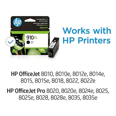 HP 910XL Black High-yield Ink Cartridge for HP Printers | Works with Printer Series: OfficeJet 8010, 8020; OfficeJet Pro 8020, 8030 | Eligible for Instant Ink | 3YL65AN - Image 2