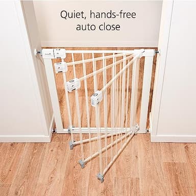 Safety 1st Easy Install Baby Gate for Doorways, Auto-Close Pressure-Mounted Magnetic Latch, Indoor Dog Gates, No Drilling, Fits 29"-38", Black - Image 2