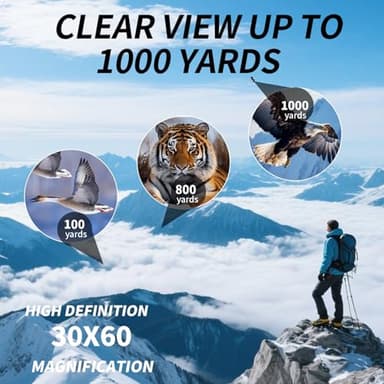 Uonol Small Compact Binoculars for Adults and Kids,30x60 Mini Binoculars BAK4 Prism Waterproof Lightweight Foldable Easy Focus for Bird Watching,Hunting,Concerts,Hiking - Image 4
