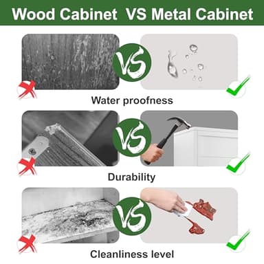 Ckzbx Tall Narrow Storage Cabinet 66.93" H Tall Bathroom Cabinets Metal Pantry Cabinet, 4 Adjustable Shelves for Kitchen, Home Office, Living Room, Dinning Room (16 inches Wide White) - Image 7