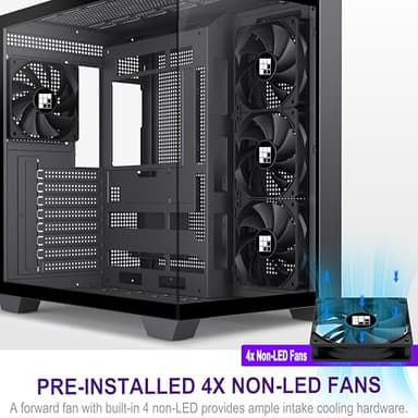 FOIFKIN F300 (2025) PC Case - Pre-Installed 4 No RGB Fan, ATX Mid-Tower Gaming PC Case, 270° Panoramic Glass with Type-C, FOIFKIN (Black) - Image 5