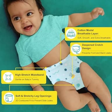 YIKG Upairy Training Pants for Boys Girls–Soft & Leak-Resistant Potty Training Underwear,Up Airy Potty Pants Comfortable for Toddlers(4PCS,M) - Image 6