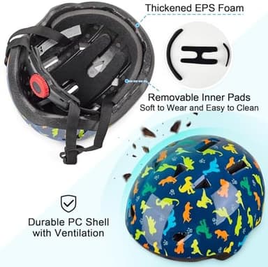 Toddler Helmet, Baby Infant Kids Bike Helmet for Kids Age 1-3/2-4/3-5/5-8 Adjustable Toddler Bike Helmets for Boys Girls for Scooter Skateboard Cycling - Image 6