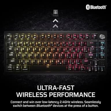 Corsair K65 Plus Wireless 75% RGB Hot-Swappable Mechanical Gaming Keyboard – Pre-Lubricated MLX Fusion Tactile Switches – Dual-Layer Sound Dampening – PBT Keycaps – QWERTY NA – Black - Image 5