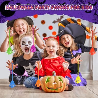 Sticky Hands Bulk 48 PCS Party Favors for Kids 4-8 8-12 Stretchy Sticky Hand Toy Halloween Goodie Bag Stuffers Fillers Mini Treasure Box Toys for Classroom Prizes Student Gifts Birthday Party Supplies - Image 3
