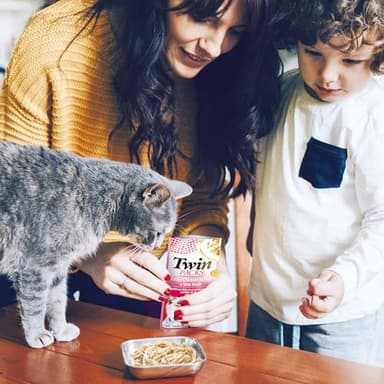Inaba Twin Packs for Cats, Shredded Chicken & Broth Gelée Side Dish/Topper Pouch, 1.4 Ounces per Serving, 16 Servings, Tuna & Chicken with Scallop Recipe in Scallop Broth - Image 6