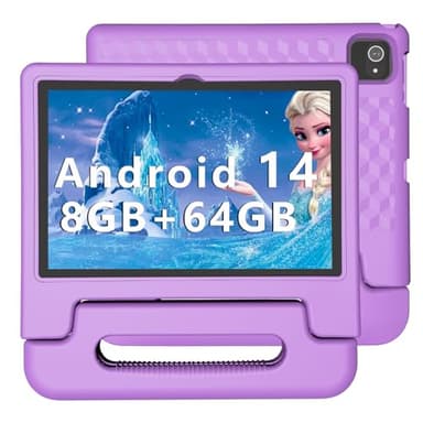 ITDULCET Kids Tablet, 10 inch Android 14 Tablet for Kids, 8GB RAM 64GB ROM Octa-Core Fast-Charging Battery Toddler Tablets with Shockproof Case, Bluetooth, WiFi, Parental Control, Dual Camera, GPS - Image 1