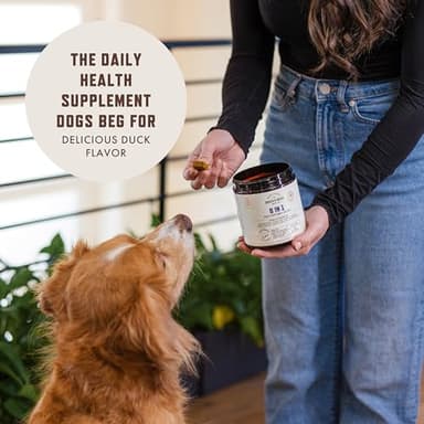 Rocco & Roxie 8 in 1 Dog Vitamins and Supplements, Glucosamine, Green Lipped Mussel Hip and Joint, Probiotics Digestive Health, Immune Skin and Coat, Puppy to Senior Chewable Multivitamin, 90 ct chews - Image 2