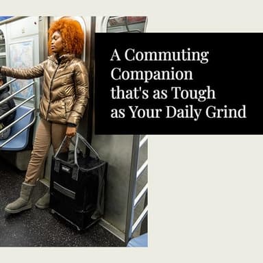 (Medium, Black) Reusable Grocery Bag On Wheels, Shopping Trolley, Rolling Tote, Zipper Closure, Lightweight, Carries Up to 66 lb, Folds Flat, Unbreakable Handles - Image 9