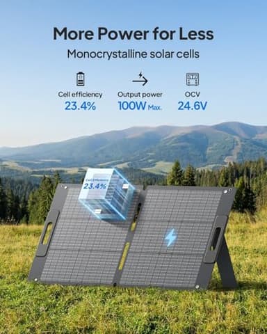 BLUETTI EB3A Solar Generator with 100W Solar Panel Included (Ships Separately), 268Wh Portable Power Station w/ 2 600W (1200W Surge) AC Outlets, LFP Backup for Outdoor Camping, Trip, Power Outage - Image 7