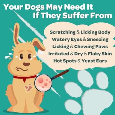 NATURE TARGET Dog Allergy Relief Freeze Dried Chews, with Probiotics, Colostrum for Immune Health, Anti Itch & Seasonal Allergies & Scratching, Omega 3 for Skin & Coat Health, Pawlicking, Hot Spots - Image 4