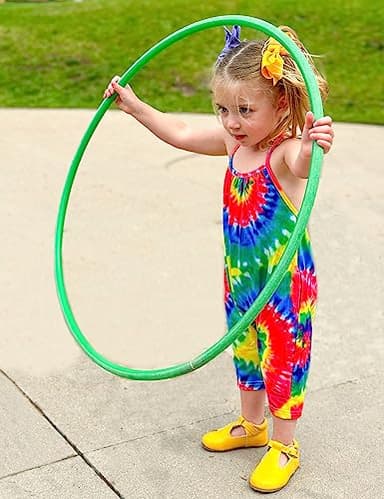 RAISEVERN Toddler Tie Dye Rompers For Girls Baby Jumpsuits Kid Girl Clothes Jumpers Sleeveless Halter Overalls With Pocket Travel Party Outfit Size 1T 2T - Image 6